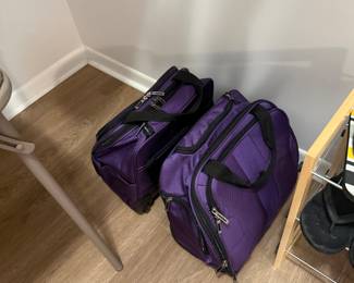 Two rolling carry on bags
