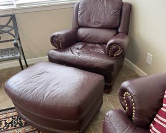 Leather couch and matching chair