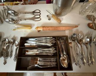 Stainless set , various kitchen utensils, knives, etc
