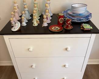 Figurines and child’s dishes, In the toy room