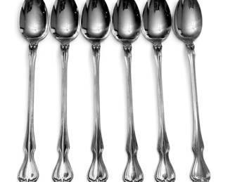 Westmorland Sterling Silver 7 Iced Tea Spoons, George Martha Washington Pattern 174g Total