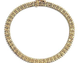 14k Gold 7 Herringbone Bracelet 8.11g