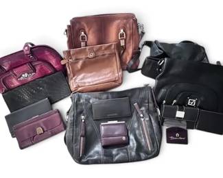 Leather Faux Leather Handbags, Clutches, Wallets, More