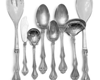 Westmorland Sterling Silver Utensils, George Martha Washington Pattern 476g Total