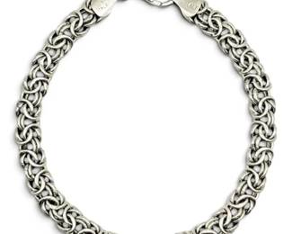 8 Sterling Silver Byzantine Link Bracelet 8g
