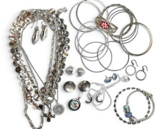 Swarovski, Origami Owl, More Silver Toned Jewelry