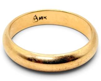 14k Gold Wedding Band Size 8 4.18g