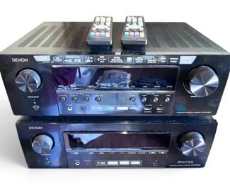 Two Denon HomeTheater A V Receivers Two Remotes