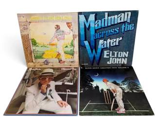 Elton John Vinyl Records Goodbye Yellow Brick Road, Madman Across the Water, Greatest Hits