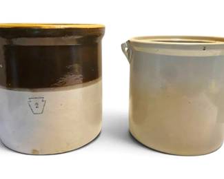 2 Vintage Crocks