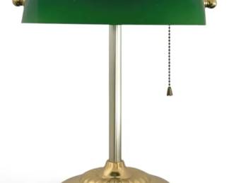 Vintage Green Bankers Lamp