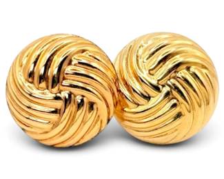 14k Gold Twisted Knot Stud Earrings 1.1g