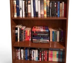 Bookcase with Books Adjustable Shelves