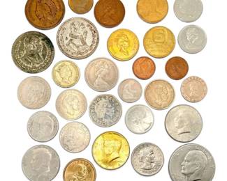 Foreign Domestic Coins Mexico, Canada, UK, More