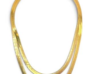 14k Gold 30 Herringbone Necklace 25.4g