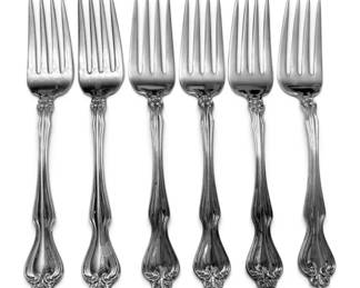 Westmorland Sterling Silver 6 Forks, George Martha Washington Pattern 204g Total