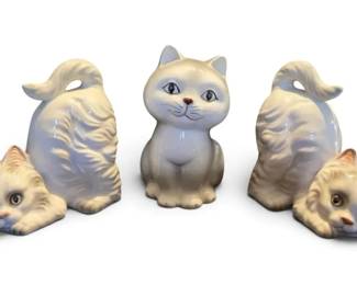 Lefton Ceramic Cat Bookends Otagiri Cat Bank