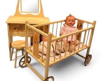 Toy Crib Vanity Set