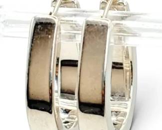 14k White Gold Hoop Earrings 3g