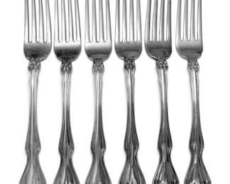Westmorland Sterling Silver 7 Forks, George Martha Washington Pattern 288g Total