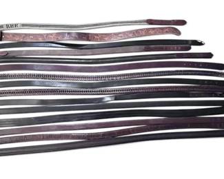Fifteen Assorted Leather Belts