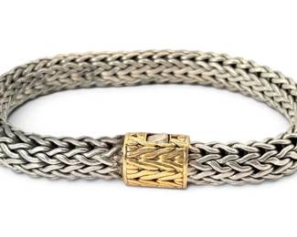 John Hardy 18k Gold Sterling Silver 8.5 Bracelet 79.42g