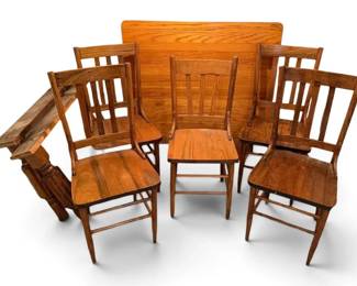 Pine Wood Table Chairs