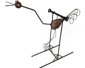 Metal Roadrunner Sculpture