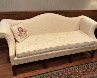Biggs Chippendale camel back sofa