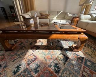 (Side view)Coffee Table wood/glass