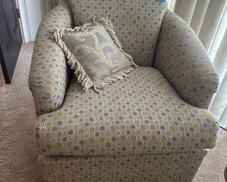 1 of 2 Cass Upholstered Swivel Rocker