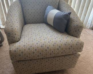 2 of 2 Cass Upholstered Swivel Rocker
