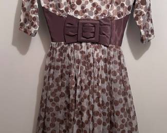 1950s - 1960s Brown Dress Excellent Condition