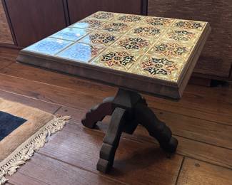  Tile Top Table, Spanish Revival, California Tile