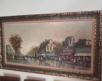 Parisian Street Scene Framed Artwork 