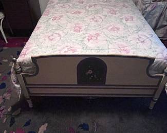 Antique Hand Painted Bedroom Set with Vanity