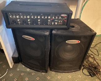 Harbinger HA60 4 Channel Mixer and Speakers