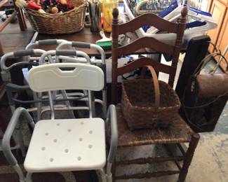 Chairs, baskets