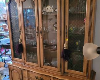 Mid-Century Modern With China Cabinet- Drawers and Storage - Glass Shelves