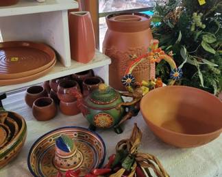 Wooden and Clay Vintage Decor