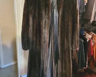 Sakowitz Full Length Chocolate Mink