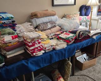 Linens, Linens, Linens! Blankets, Quilts, Bedding, Towels and more.