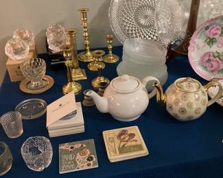 Baldwin Candlesticks, Teapots, Kosta Boda & Orrefors Leaded Crystal Candlesticks and much more!