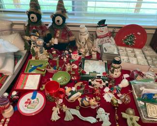 Loads of Christmas and Holiday Decor, Ornaments, & Figures