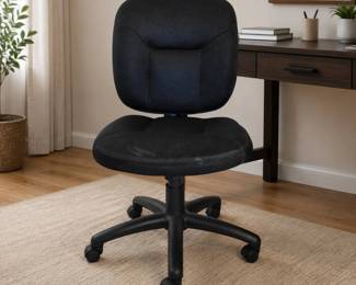 Lot #66 - Black Mesh Fabric Office Chair Adjustable Swivel with Casters
