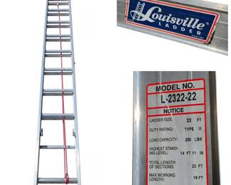 Lot #118 - Louisville Ladder Aluminum Extension Ladder Model L-2322-22 Type III