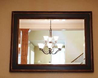 Lot #4 - Ethan Allen Framed Wall Mirror Two-Tone Wood Frame