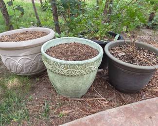 Lot #103 - Large Outdoor Garden Planters Set of 4