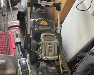 eGo mower, snowblower, and weedeater