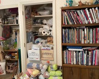 More showing supplies, yarn, craft books